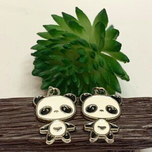Panda Earring, Panda Bear Jewelry, Gift, Panda Jewelry, Silly Animal Earring